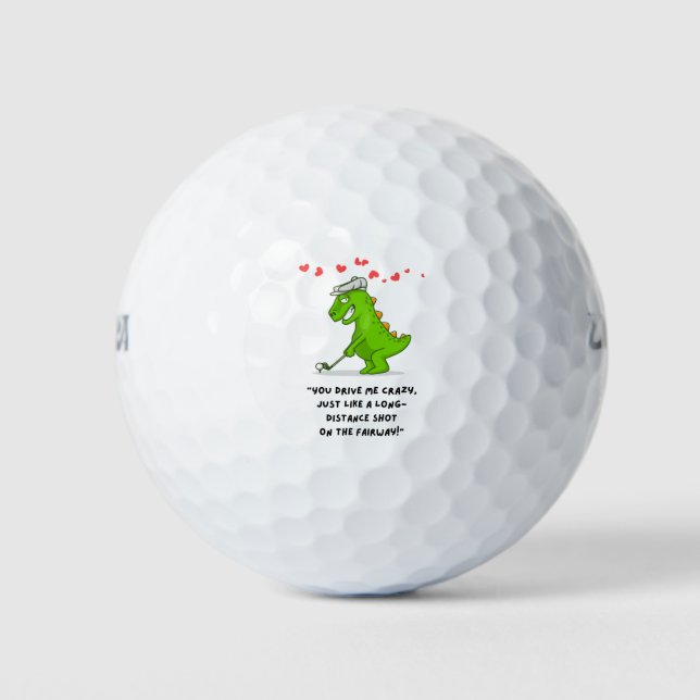 Golf Valentine's Day with red heart Golf Balls (Front)