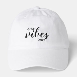 Golf Vibes Only Black Script Sporty Dad Hat