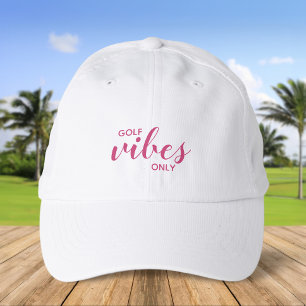 Golf Vibes Only Black Script Sporty Dad Performance Cap