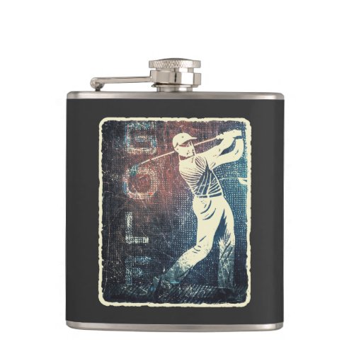 golf vintage flask