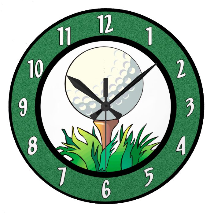 Golf Wall Clock Zazzle
