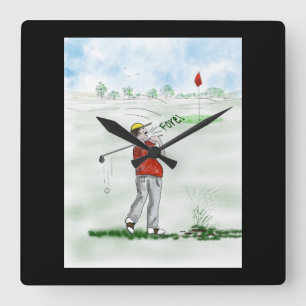 Golf Wall Clock