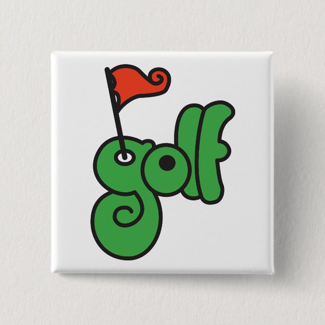 Golf Wang Vibrant Green and Red Button (Front)