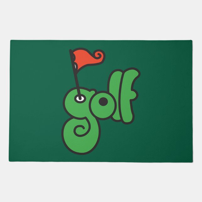Golf Wang Vibrant Green and Red Doormat (Front)
