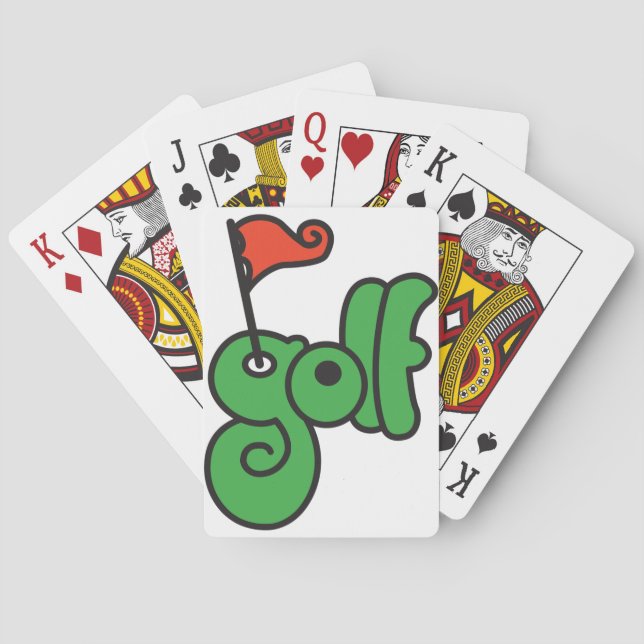 Golf Wang Vibrant Green and Red Poker Cards (Back)