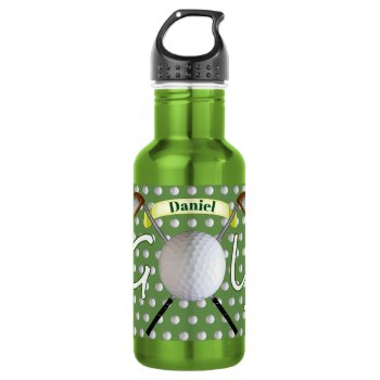 Golf Water Bottle by Shenanigins at Zazzle