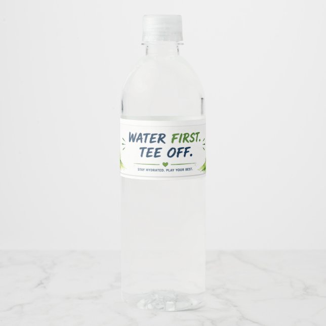 Golf  water bottle label (Front)