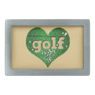 Golf Way of Life Golf Club & Golf Balls Belt Buckle