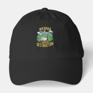 Golf Weapon of Grass Destruction Art Hat