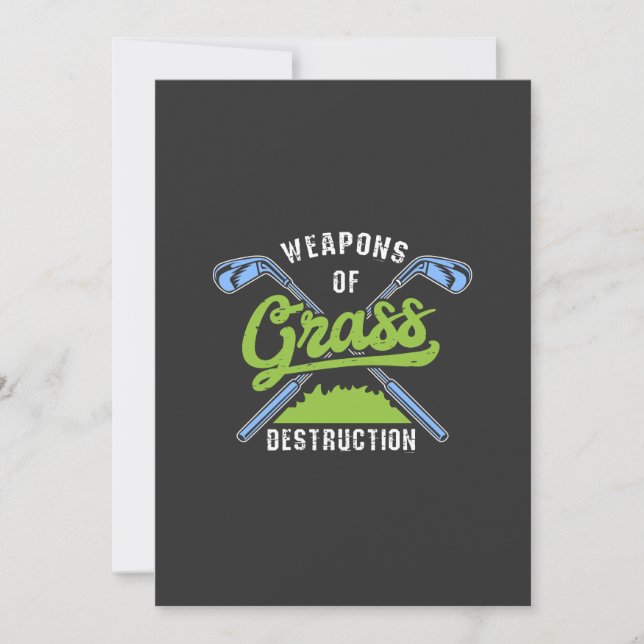 Golf - Weapons of Grass Destruction Invitation (Front)