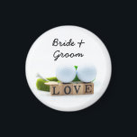 Golf wedding bride groom golf ball tee with love magnet<br><div class="desc">Golf wedding bride groom golf ball tee with love magnet</div>