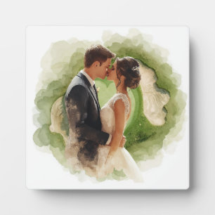Golf wedding Bride & Groom on Golf Course Plaque