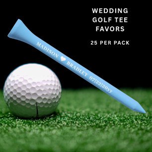 Golf Wedding Favors Personalized Names and Date Tees
