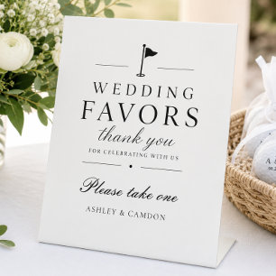 Golf Wedding Favors Please Take One Pedestal Sign