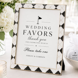 Golf Wedding Favors Please Take One Poster