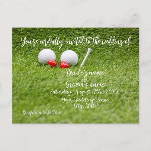 Golf Wedding Invitation card  for Golfer