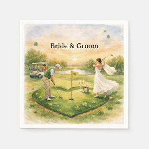 Golf Wedding Lucky in Love St. Patrick's Day theme Napkins
