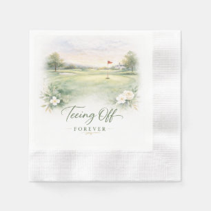 Golf Wedding Napkins Teeing Off Forever Country