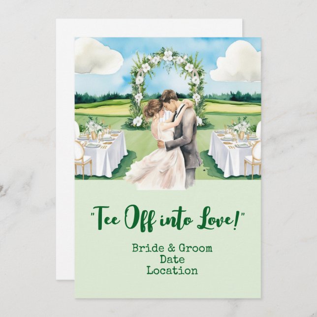 Golf Wedding on the golf course Invitation (Front/Back)
