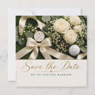 Golf Wedding Save the Date Invitation