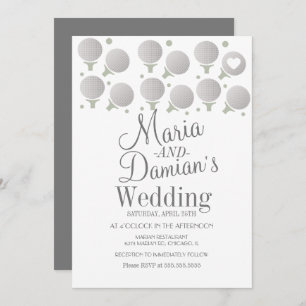 Golf Wedding Sports Dots and Tees Invitation
