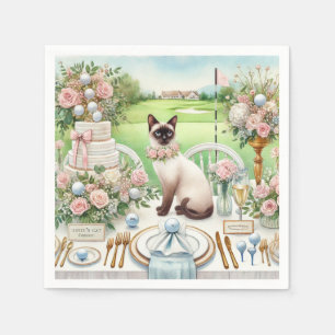 Golf Wedding themed for Cat Lovers Napkins