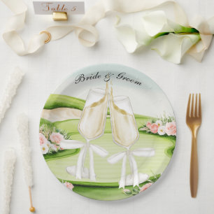 Golf Wedding themed on golf course Paper Plates