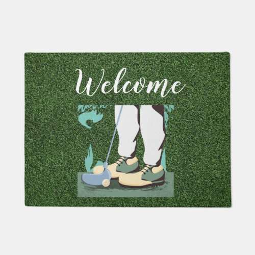 Golf Welcome  door mat for golfer