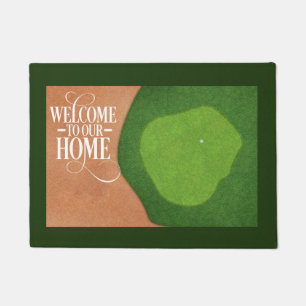 Golf Welcome door mat golf course for golfer