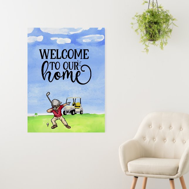 Golf Welcome to golfer house  Foam Board (In Situ (Wall))