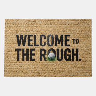 Golf welcome to the rough doormat