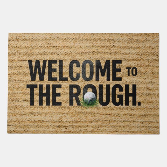 Golf welcome to the rough doormat (Front)