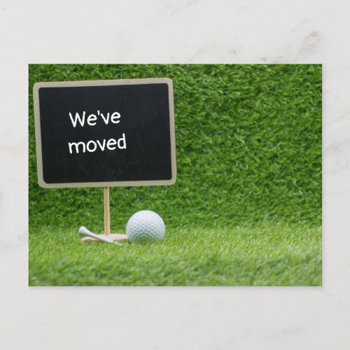 Golf weve moved to new house with golf ball Card