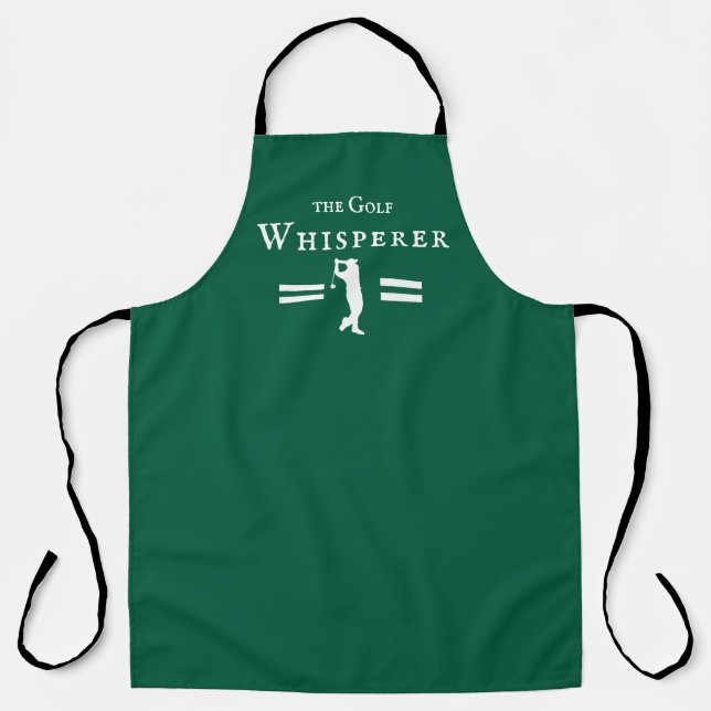 Golf Whisperer Funny Golfer with Any Name Apron (Front)