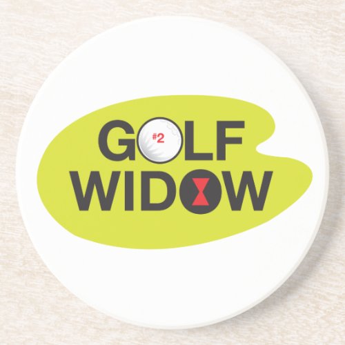 Golf Widow Badge of Honor Drink Coaster