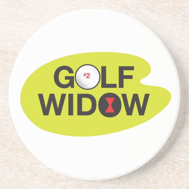 Golf Widow Badge of Honor Drink Coaster (Front)