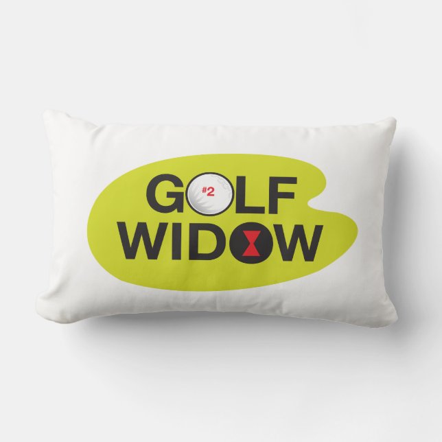 Golf Widow Badge of Honor Lumbar Pillow (Front)