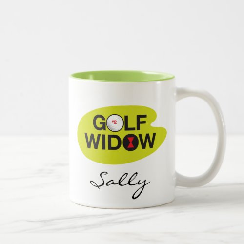 Golf Widow_Badge of Honor_on the green_template Two_Tone Coffee Mug