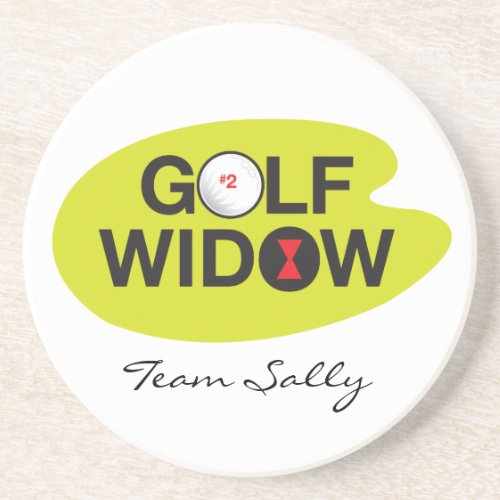 Golf Widow Badge of Honor personalized Drink Coaster
