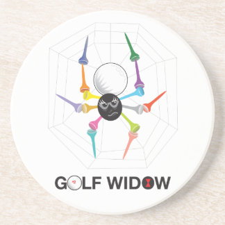 Golf Widow Black Widow Spider Tees Coaster