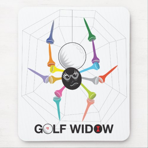 Golf Widow Black Widow Spider Tees Mouse Pad