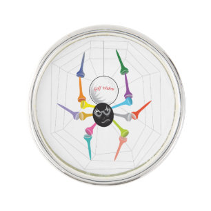 Golf Widow Black Widow Spider Tees Pin