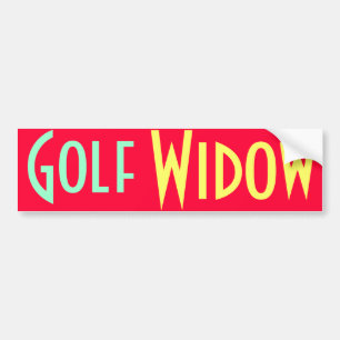 golf widow bumper sticker