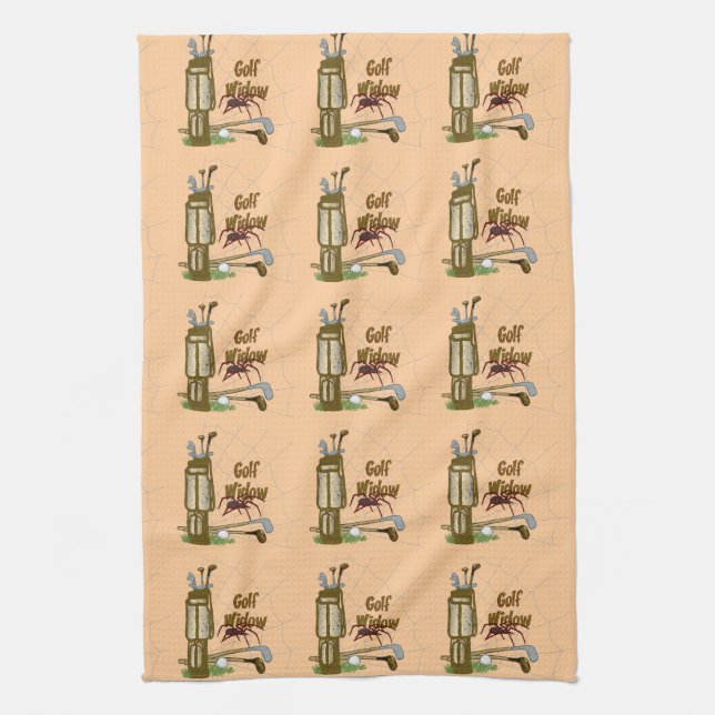 Golf Widow Kitchen Towel (Vertical)