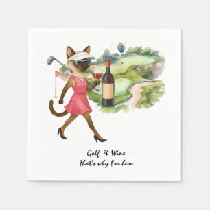 Golf Wine Tasting Event  Napkins