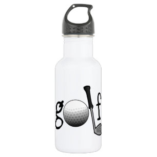Golf with Club and Ball Water Bottle