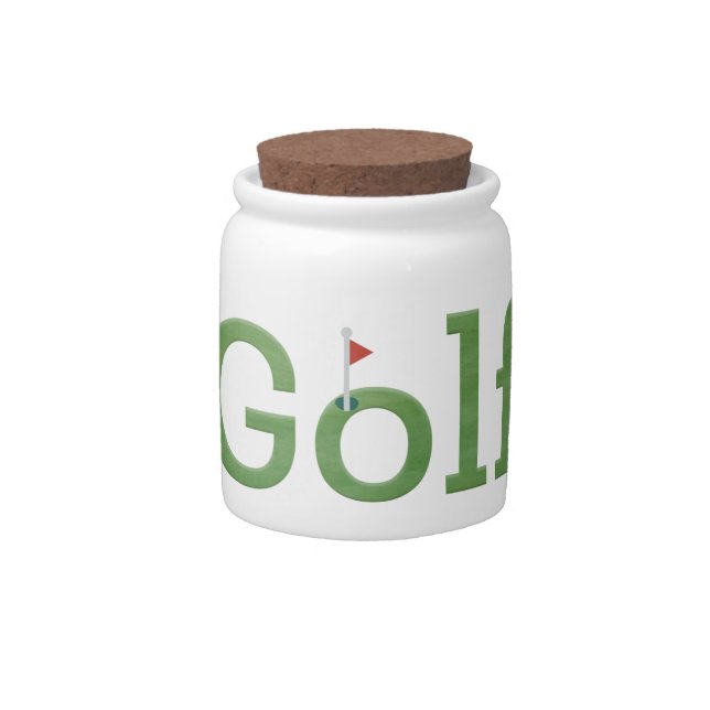GOLF with Flagstick   Candy Jar (Front)
