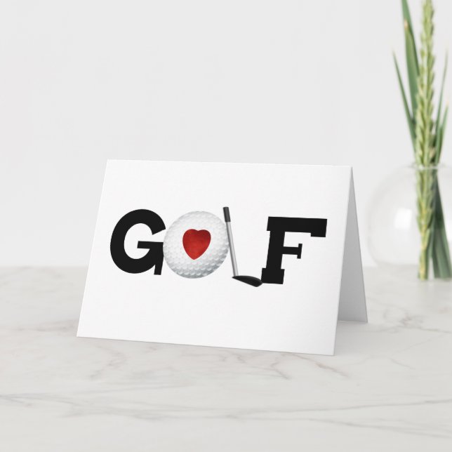 Golf with Golf Ball Card (Front)