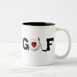 Golf With Golf Ball Two-tone Coffee Mug at Zazzle