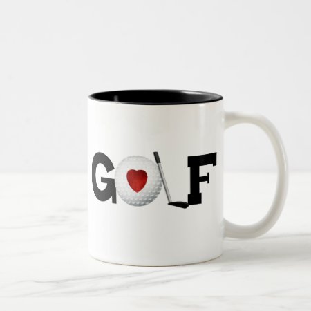 Golf With Golf Ball Two-tone Coffee Mug